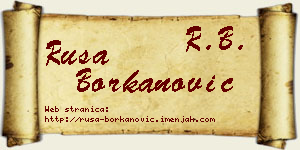 Rusa Borkanović vizit kartica